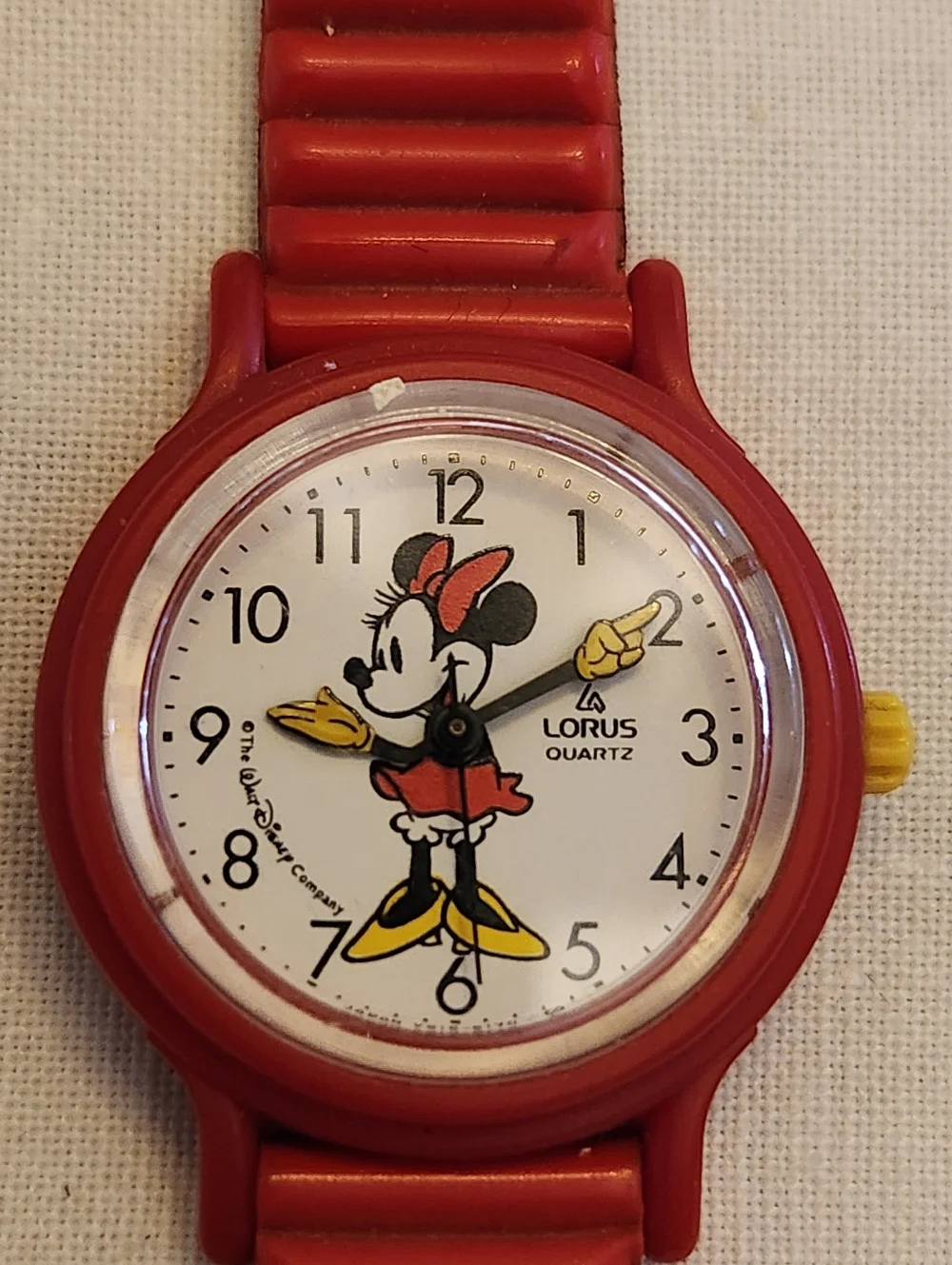 Vintage Lorus Minnie Mouse Women’s Watch, Red White, GUC